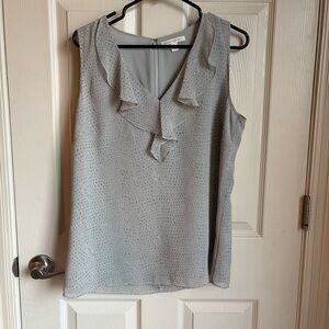 Banana Republic Sleeveless Ruffle Blouse